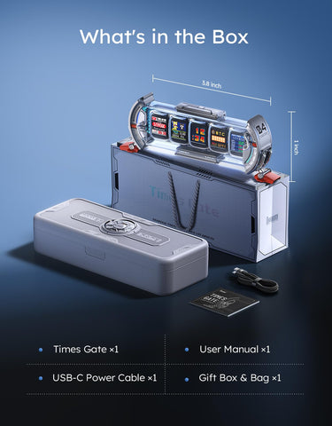 Divoom Times Gate packaging and included accessories for simple out-of-box setup