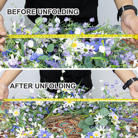 DIYFLORU packed to fluff unboxing display demonstrating easy shaping after arrival