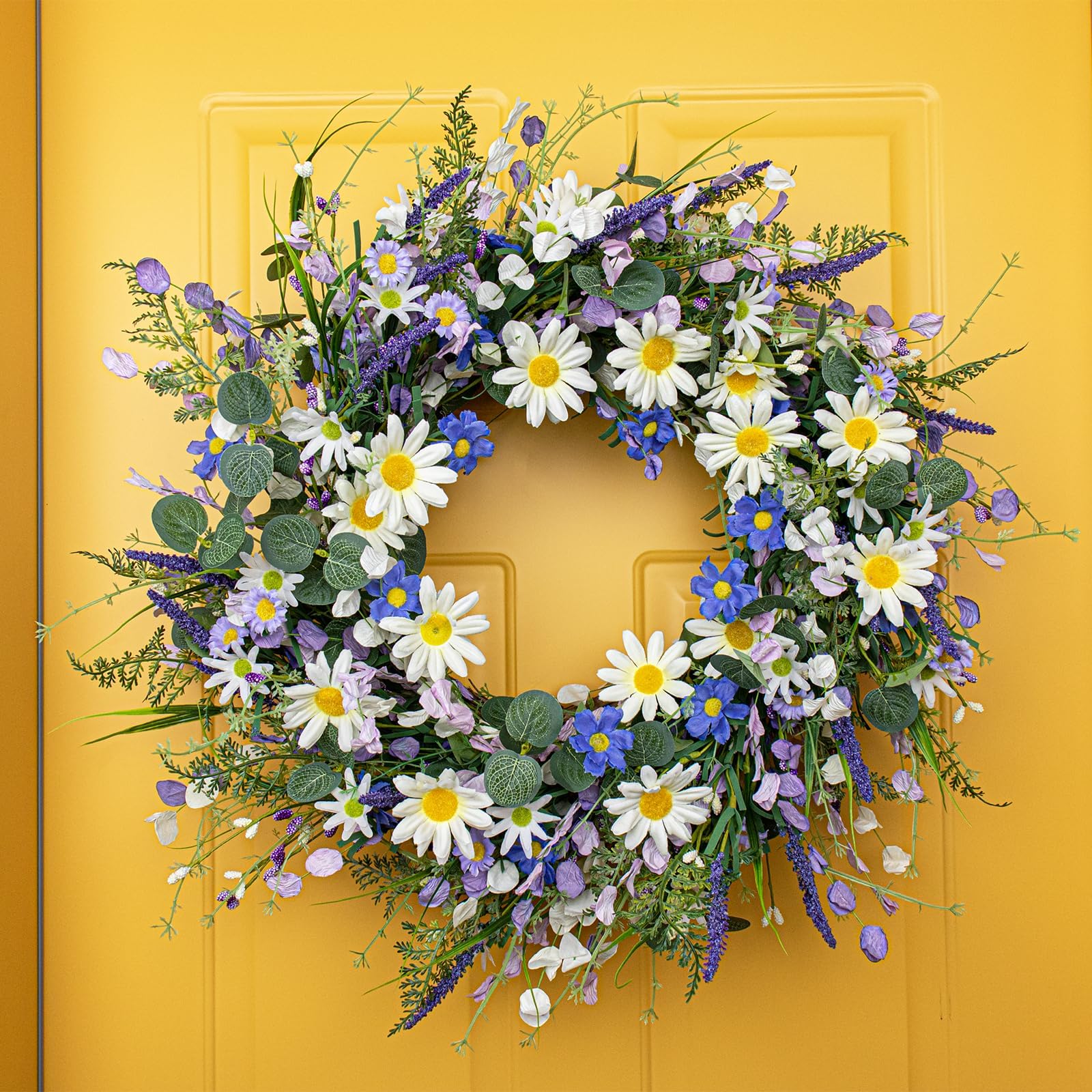 DIYFLORU side profile showing wreath depth and layered arrangement