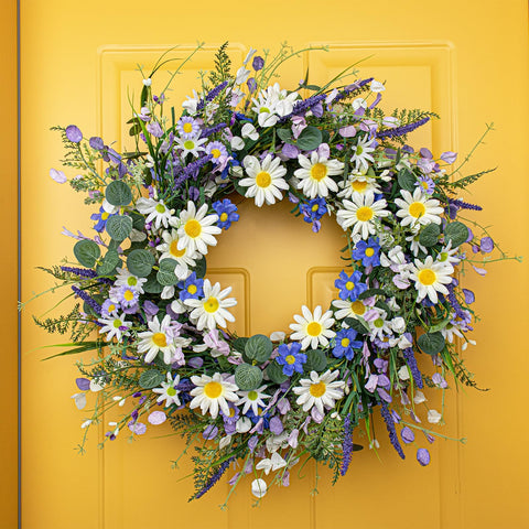 DIYFLORU side profile showing wreath depth and layered arrangement