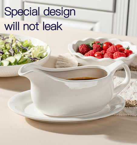 Dizada gravy boat on dinner table with candles, adds polished serving style