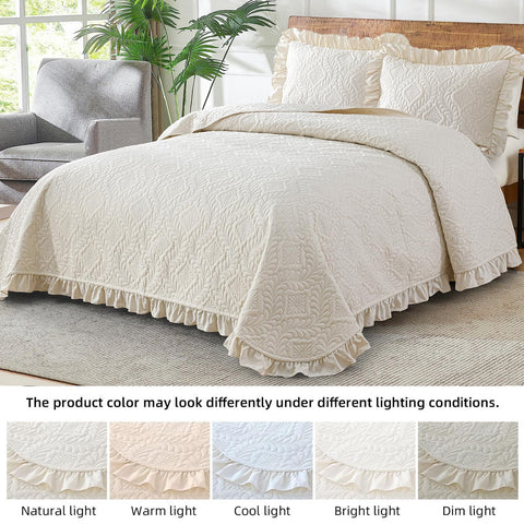 DJY quilt on a queen bed for scale and full-coverage reassurance benefit