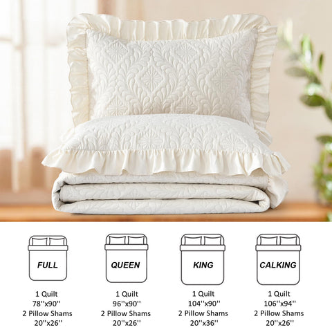 DJY quilt styled in bedroom to show ambiance and easy refresh benefit