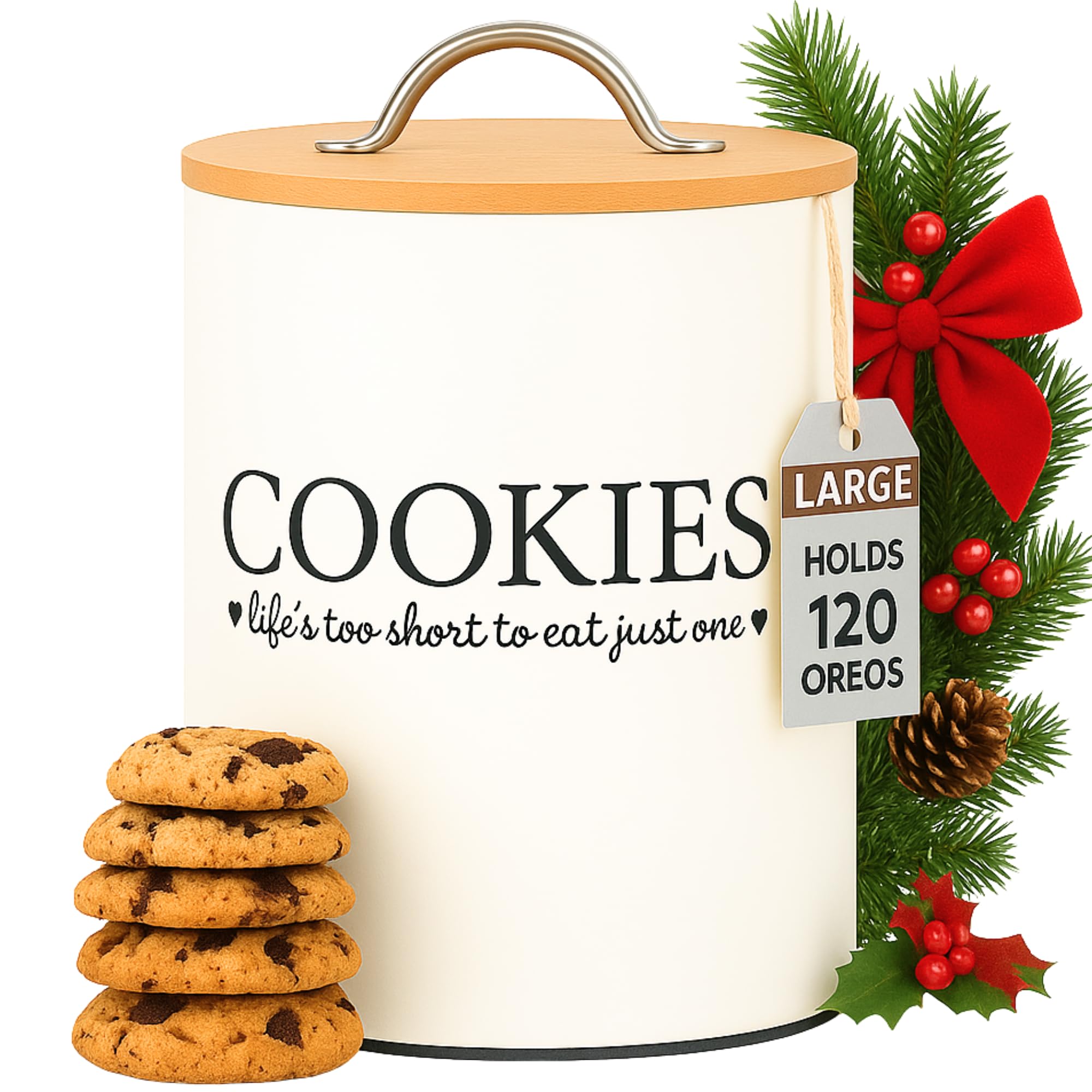 D'Lifeful cookie jar staged in kitchen lifestyle shot showing decorative and functional benefit