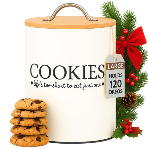 D'Lifeful cookie jar staged in kitchen lifestyle shot showing decorative and functional benefit