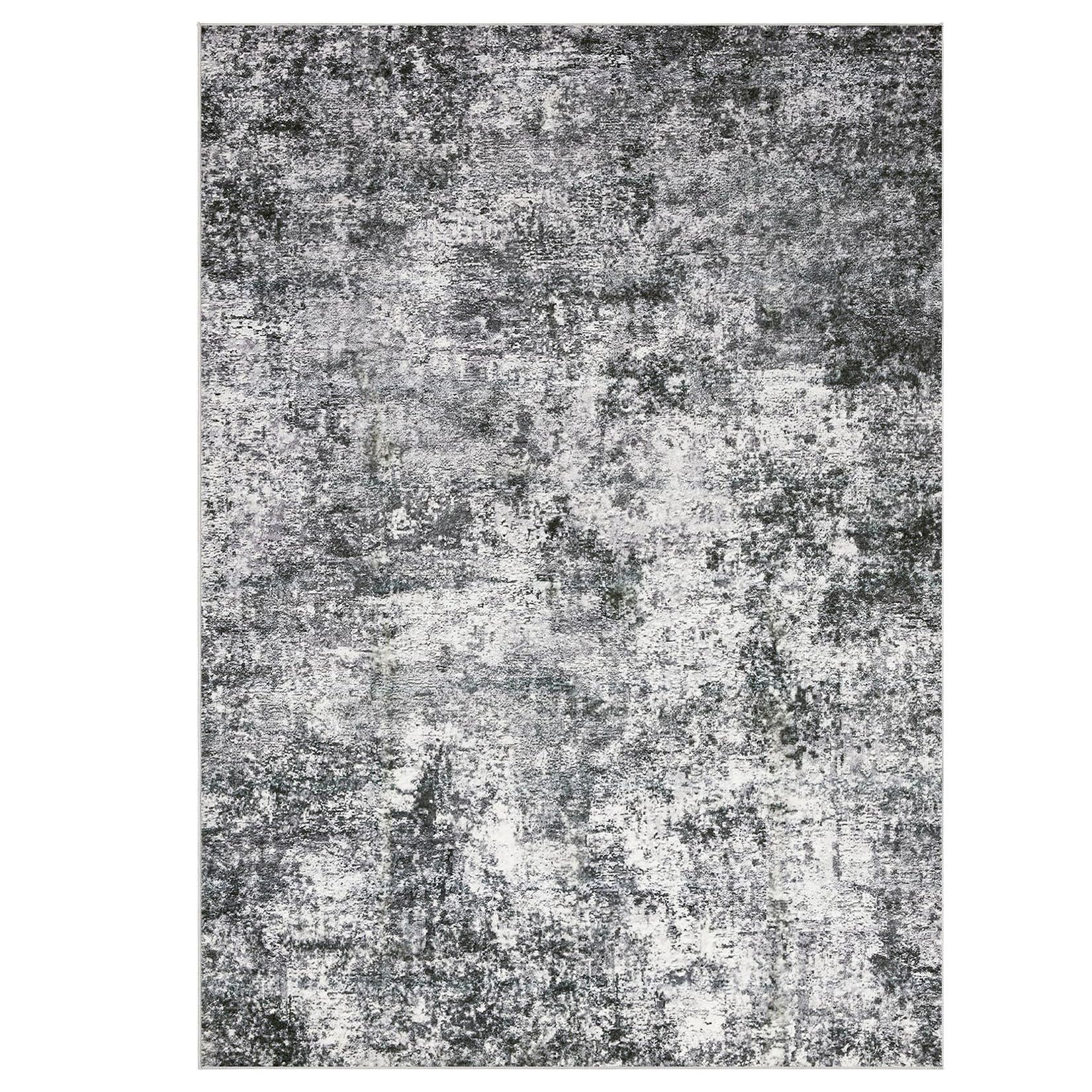 DMOYEST rug under dining table showing stain resistance and cohesive look