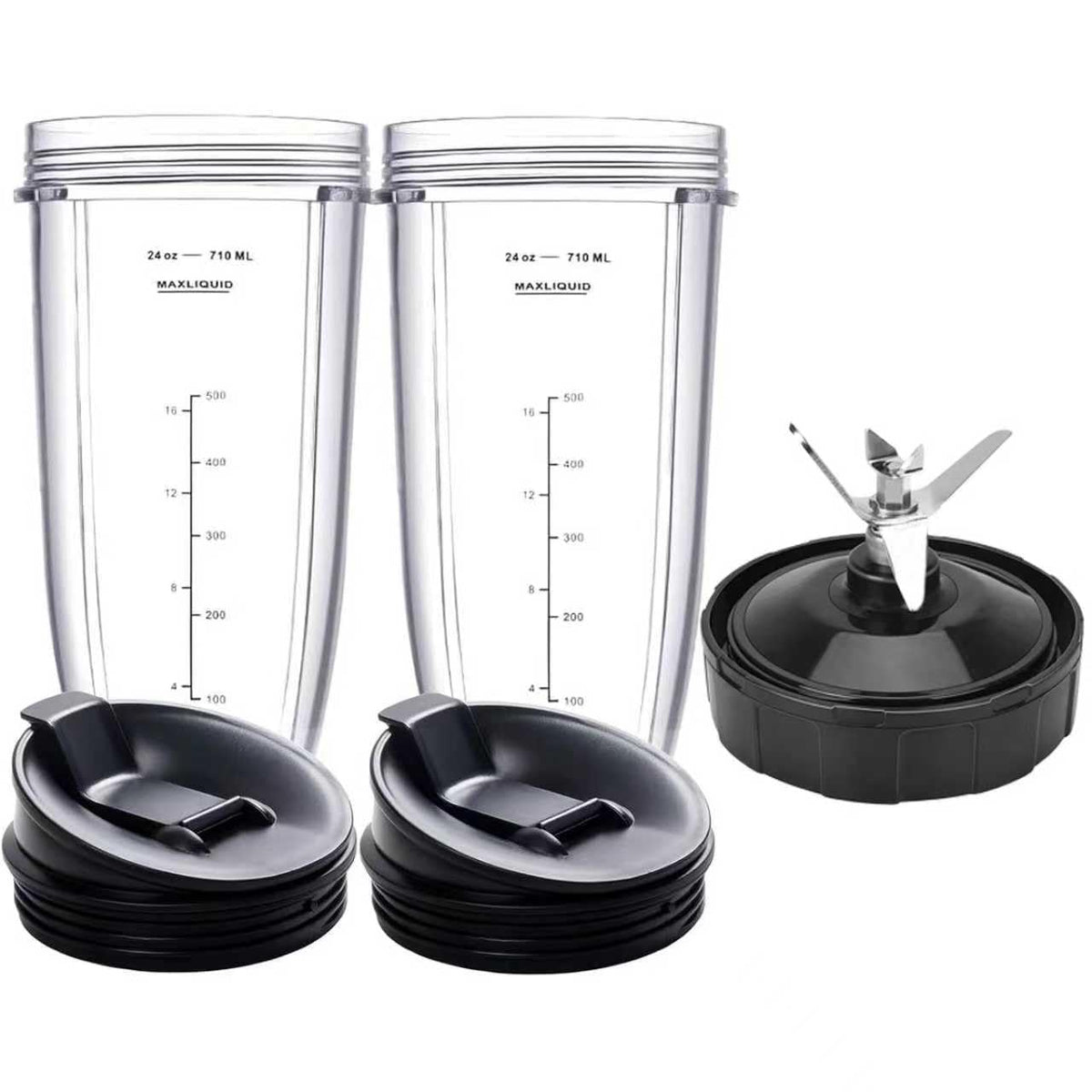 Dmsmisi front view of full replacement kit showing cups lids and blade for quick swaps