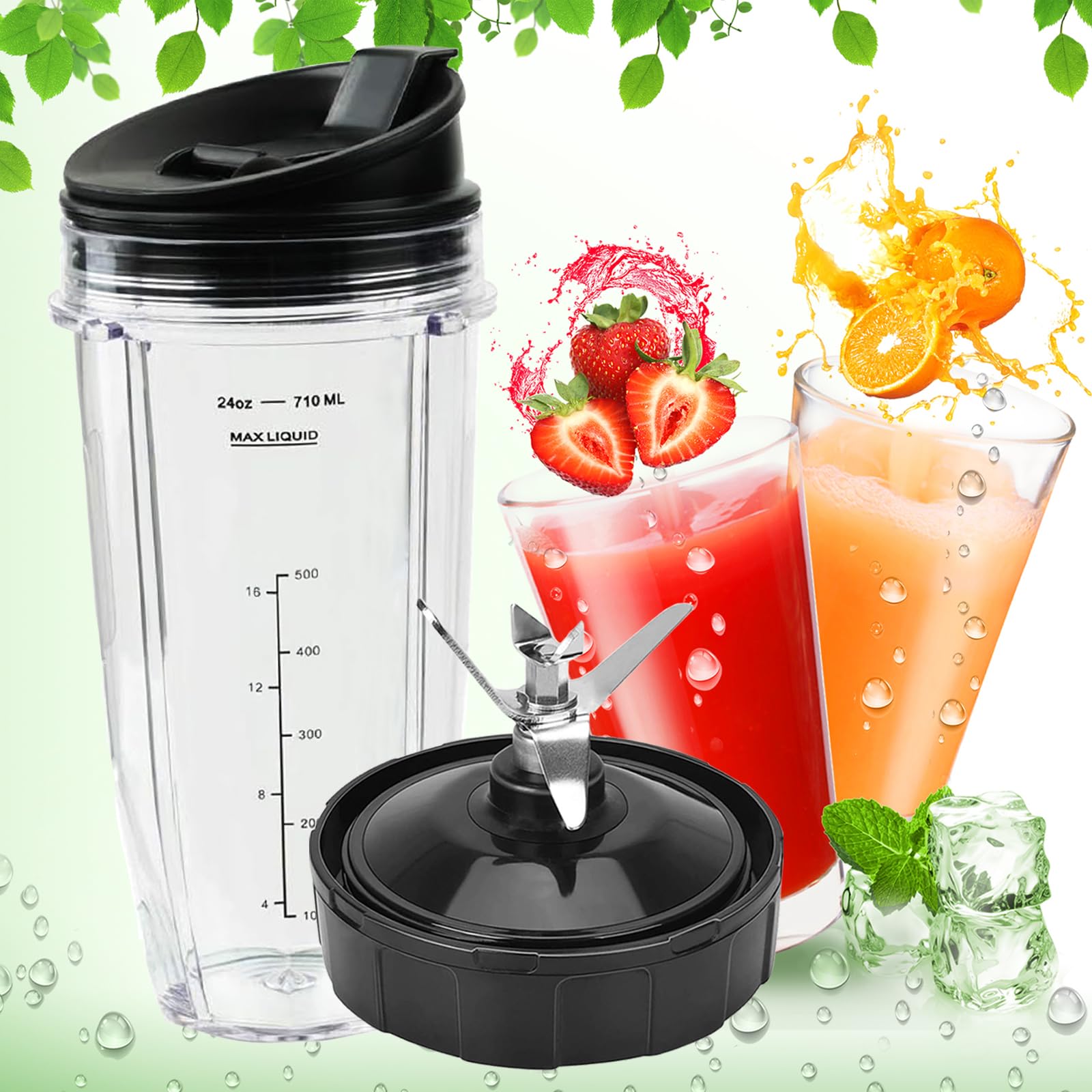 Dmsmisi 24oz cup next to a water bottle showing size and portion control benefit