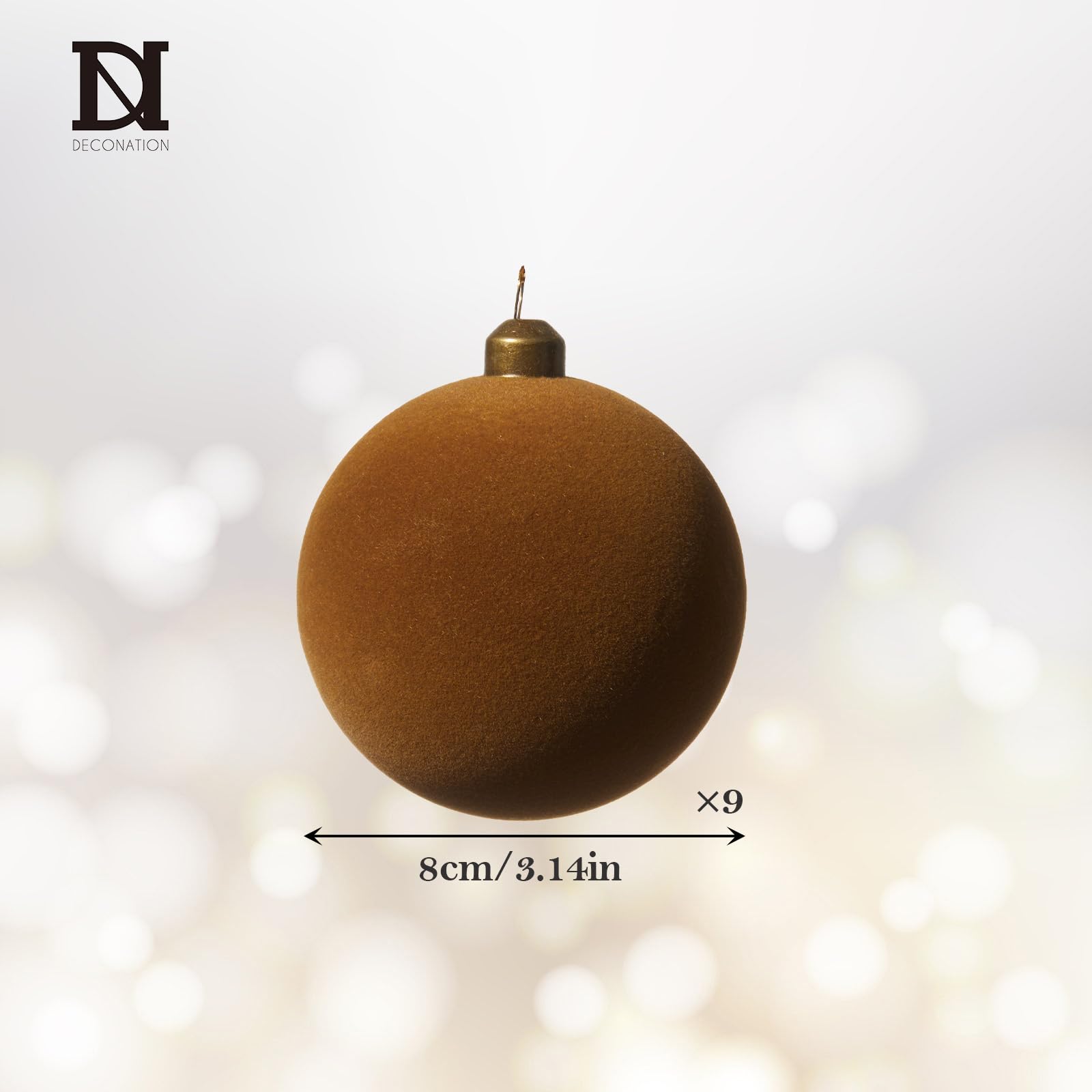 DN DECONATION ornaments arranged in a table centerpiece showing versatile decor use