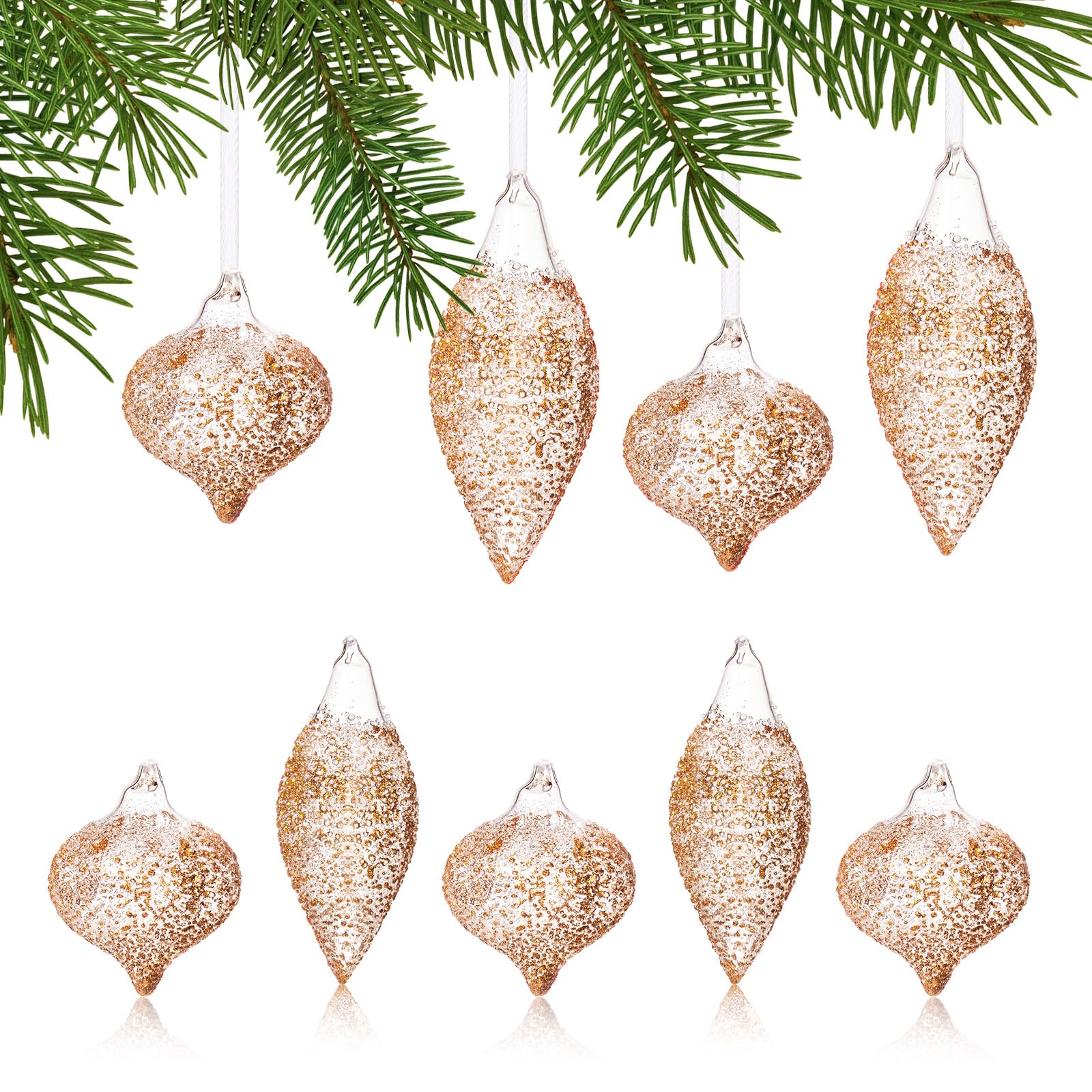 DN DECONATION front packaging showing glossy brown glass balls and elegant presentation
