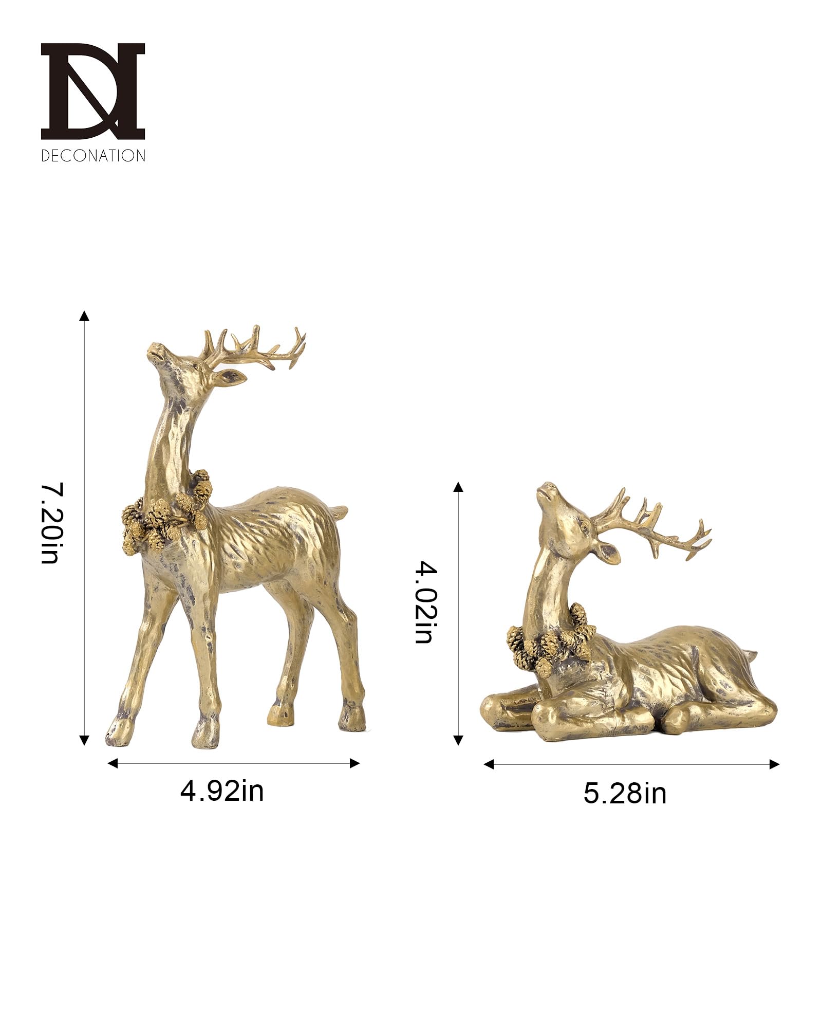 DN DECONATION reindeer styled on a holiday table to enhance seasonal atmosphere