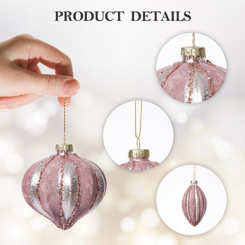 DN DECONATION ornaments hanging on a decorated tree adding vintage warmth