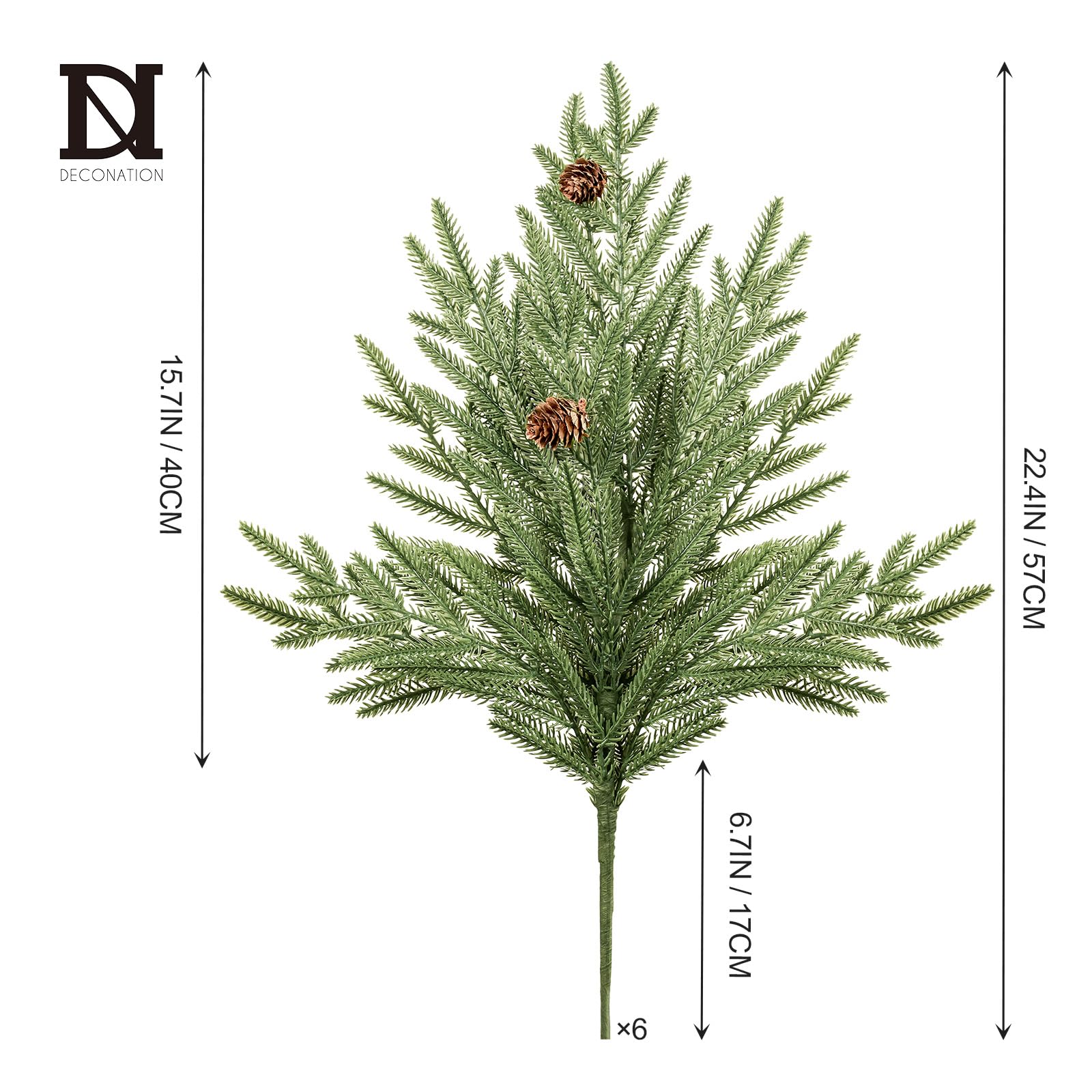 DN DECONATION stems arranged in a vase as a holiday centerpiece, adds instant festive greenery