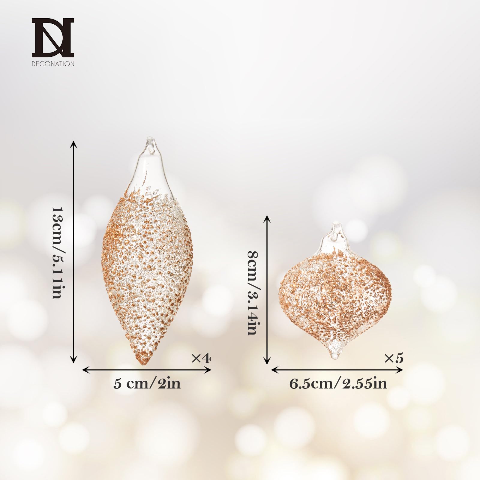 DN DECONATION metal cap and 6 cm rope detail for secure, ready-to-hang display