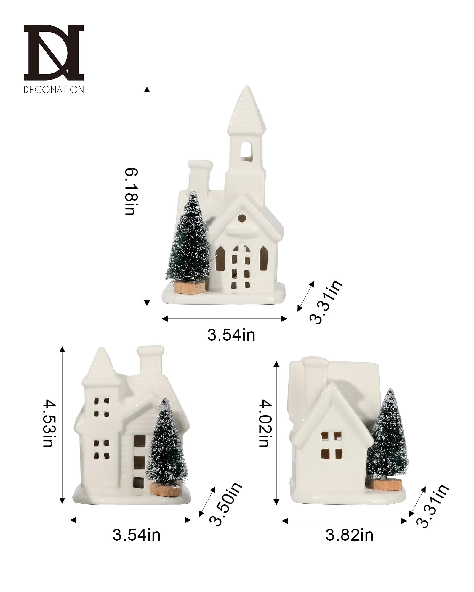DN DECONATION illuminated houses in a dark room, provides warm ambient light