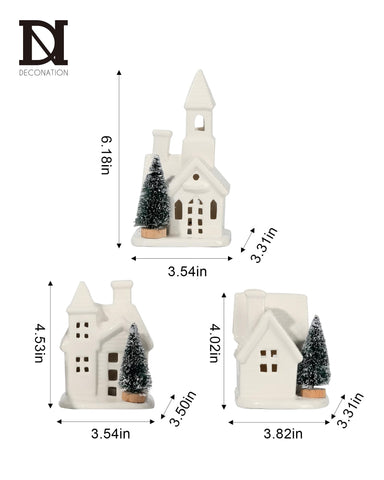 DN DECONATION illuminated houses in a dark room, provides warm ambient light