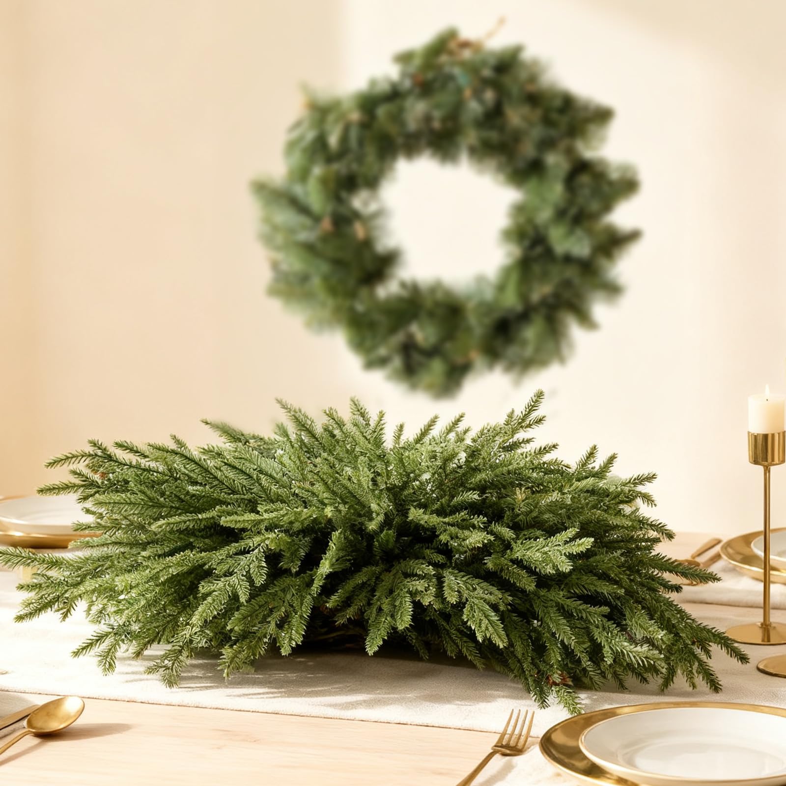 DN DECONATION pine stems placed in a porch planter showing weatherproof outdoor use