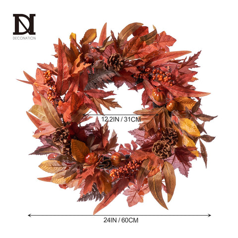 DN DECONATION pumpkin and berry detail providing seasonal focal interest