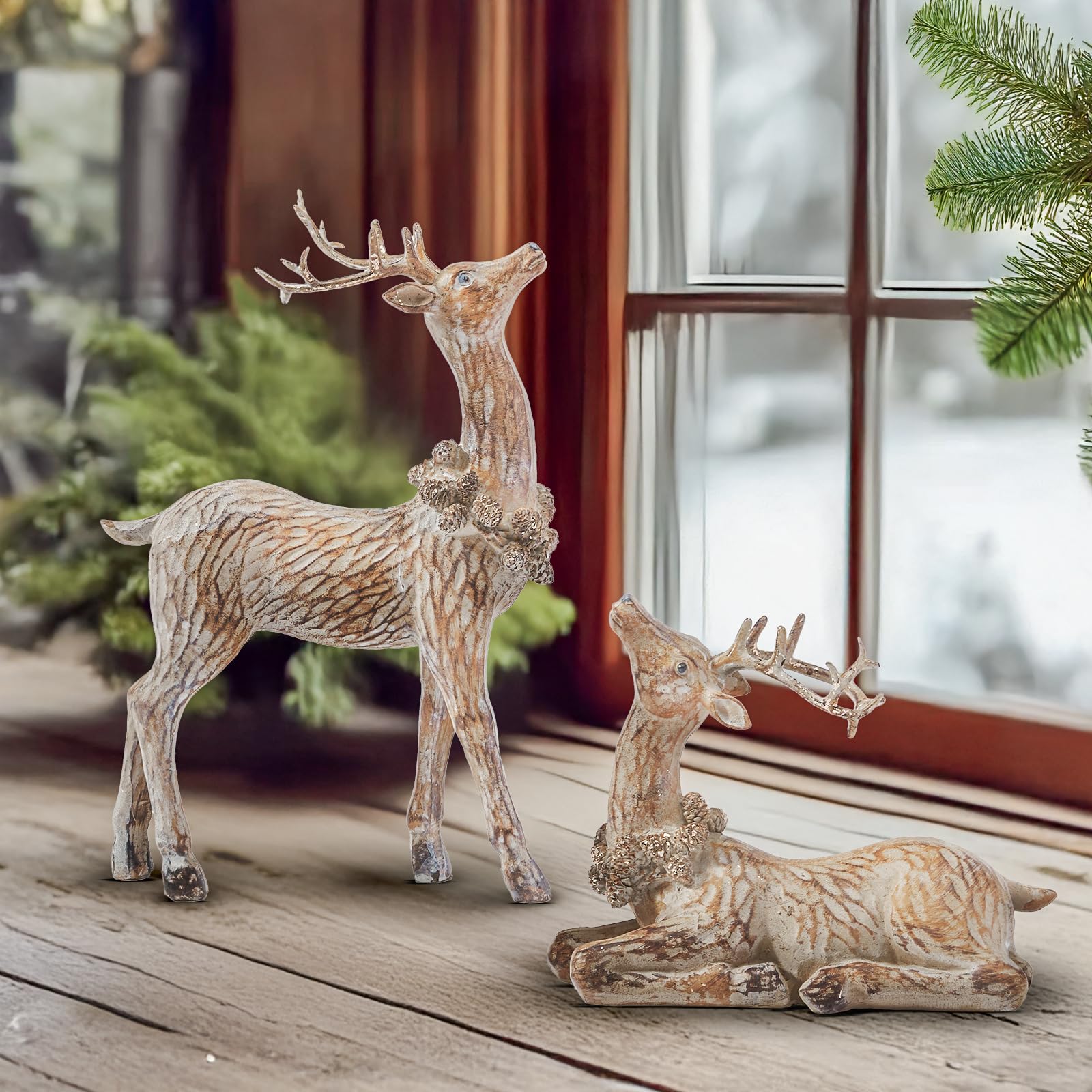 DN DECONATION pair used in a table centerpiece for festive atmosphere