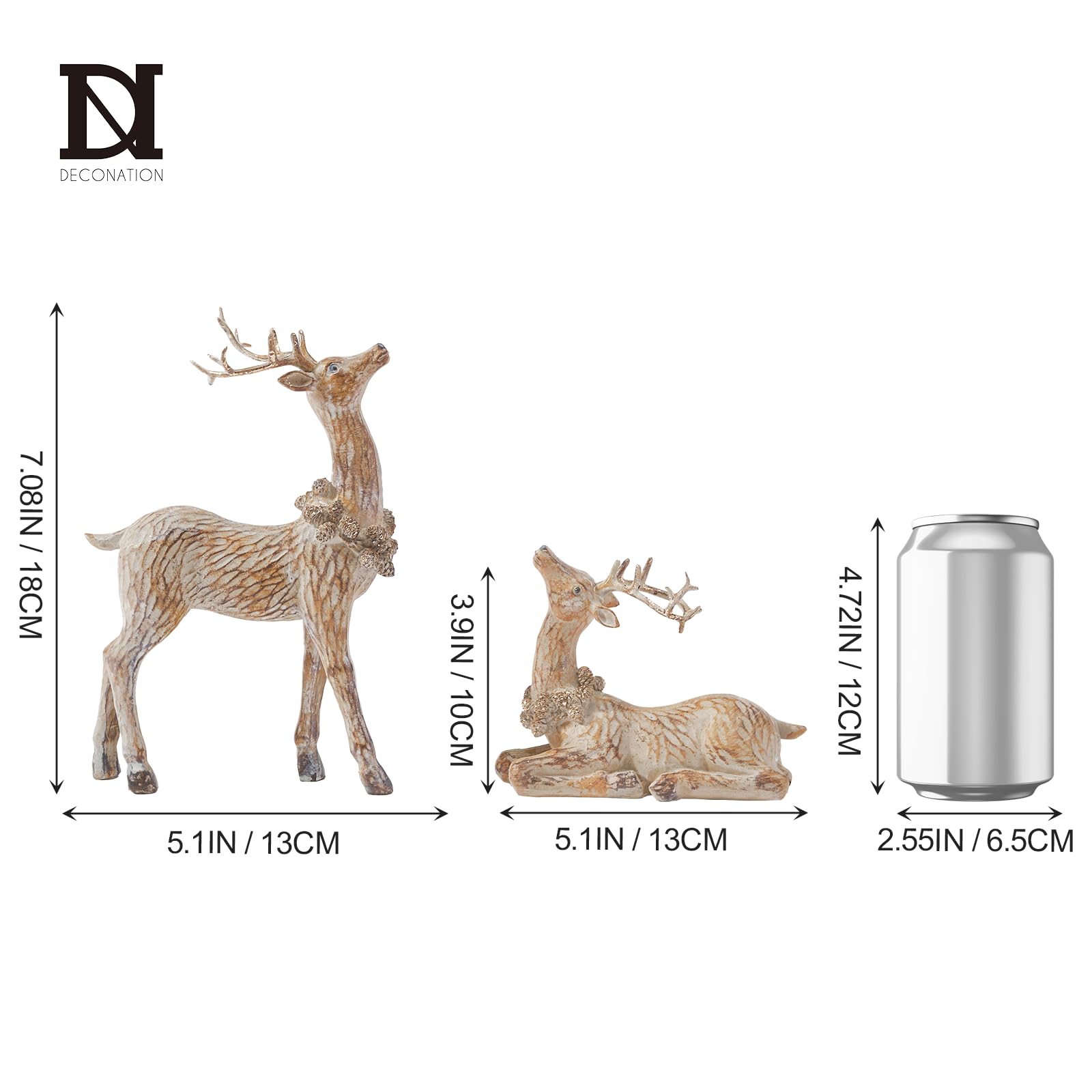 DN DECONATION side profile showing raised head pose and rubber antlers benefit