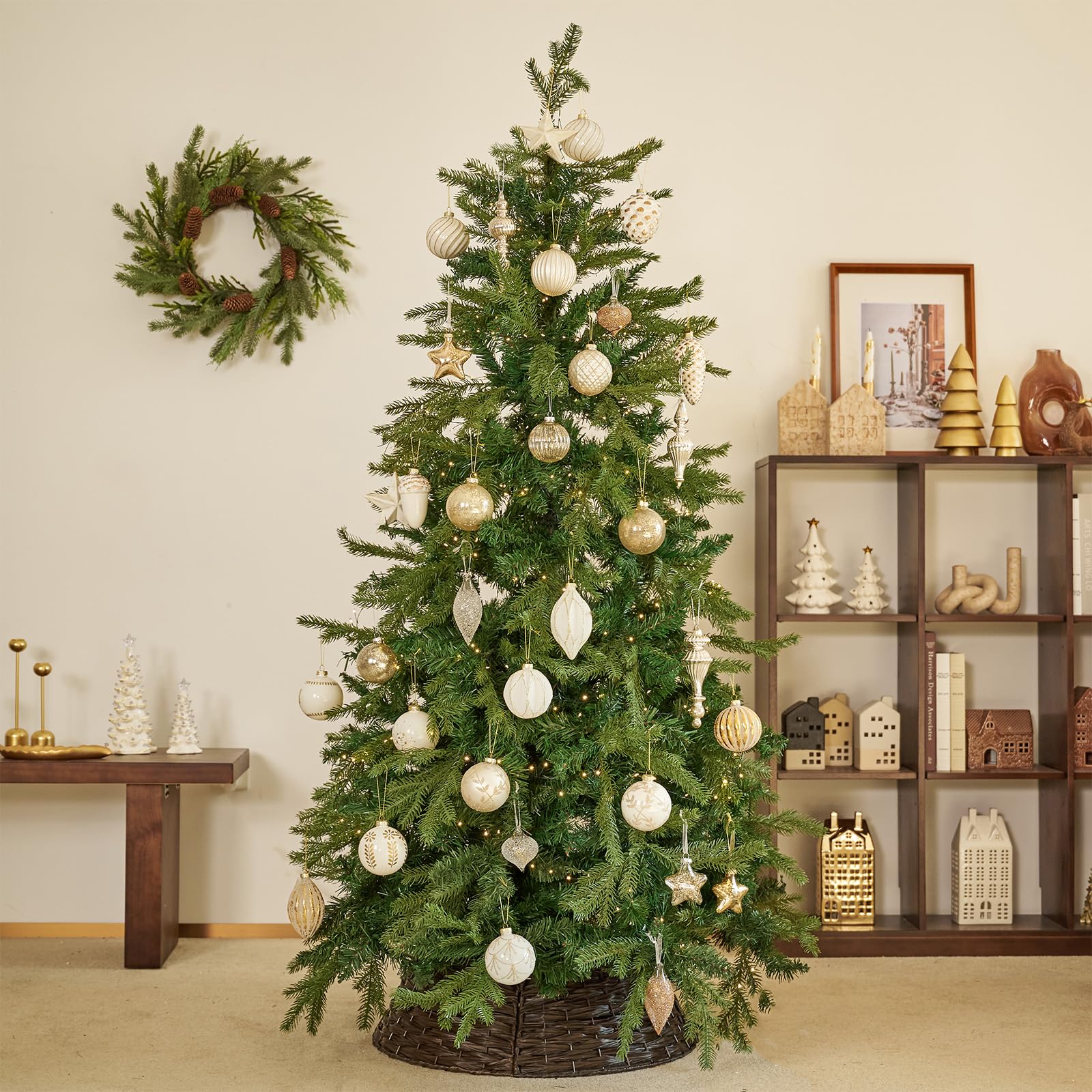 DN DECONATION ornaments held in hand to show size and scale, easy-to-hang