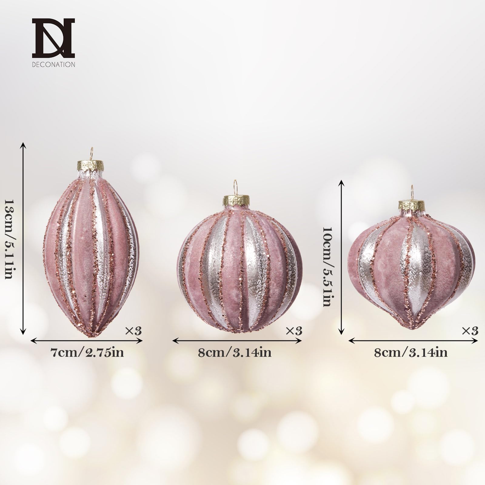 DN DECONATION ornament held in hand showing scale and easy hanging