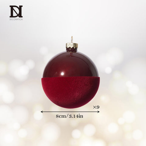 DN DECONATION tabletop centerpiece with velvet balls creating festive focal point