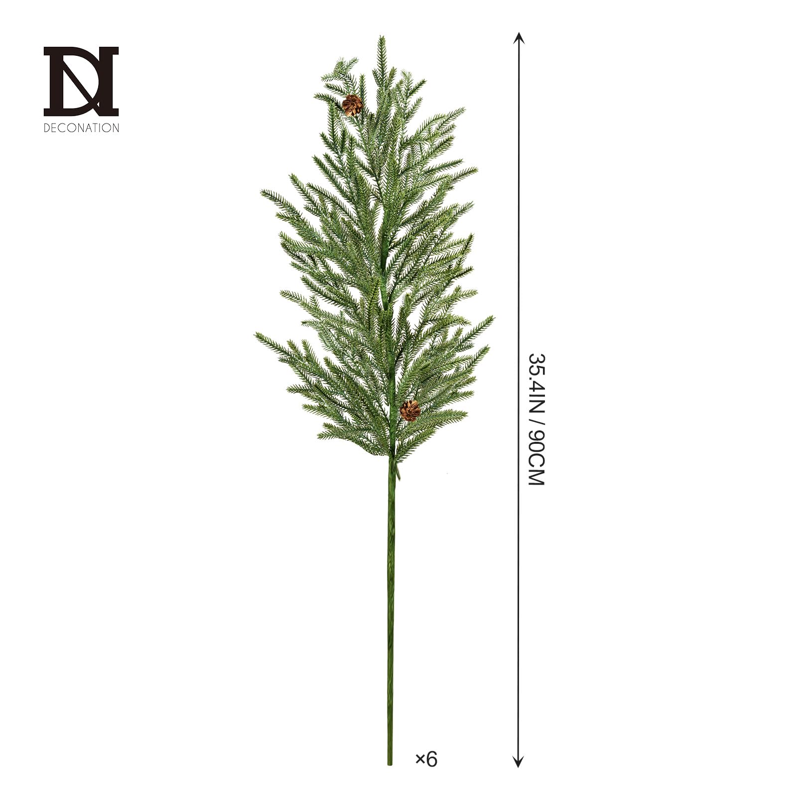 DN DECONATION pine stems arranged in a vase adding instant holiday style