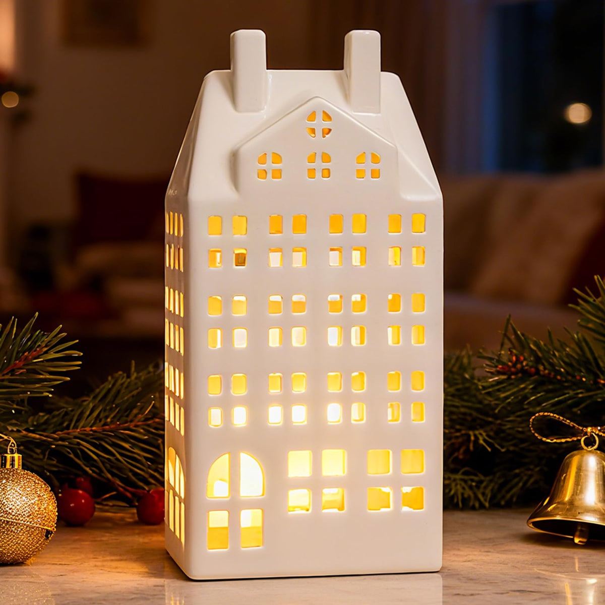 DN DECONATION front view showing warm glow and minimalist shape for cozy decor
