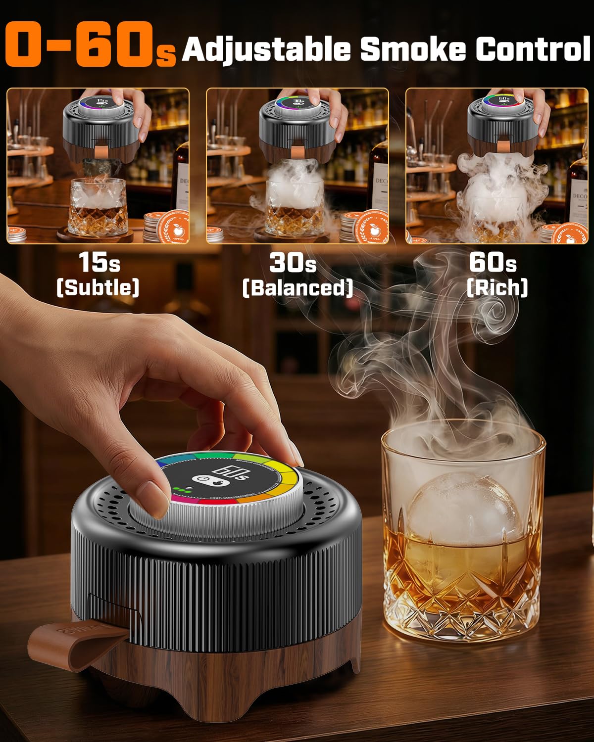 DNIWS ceramic heating chamber close-up highlighting flame-free smoke safety
