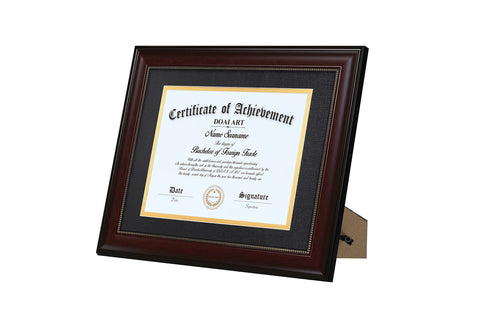 DOAI ART close-up of gold beads trim highlighting elegant certificate focus