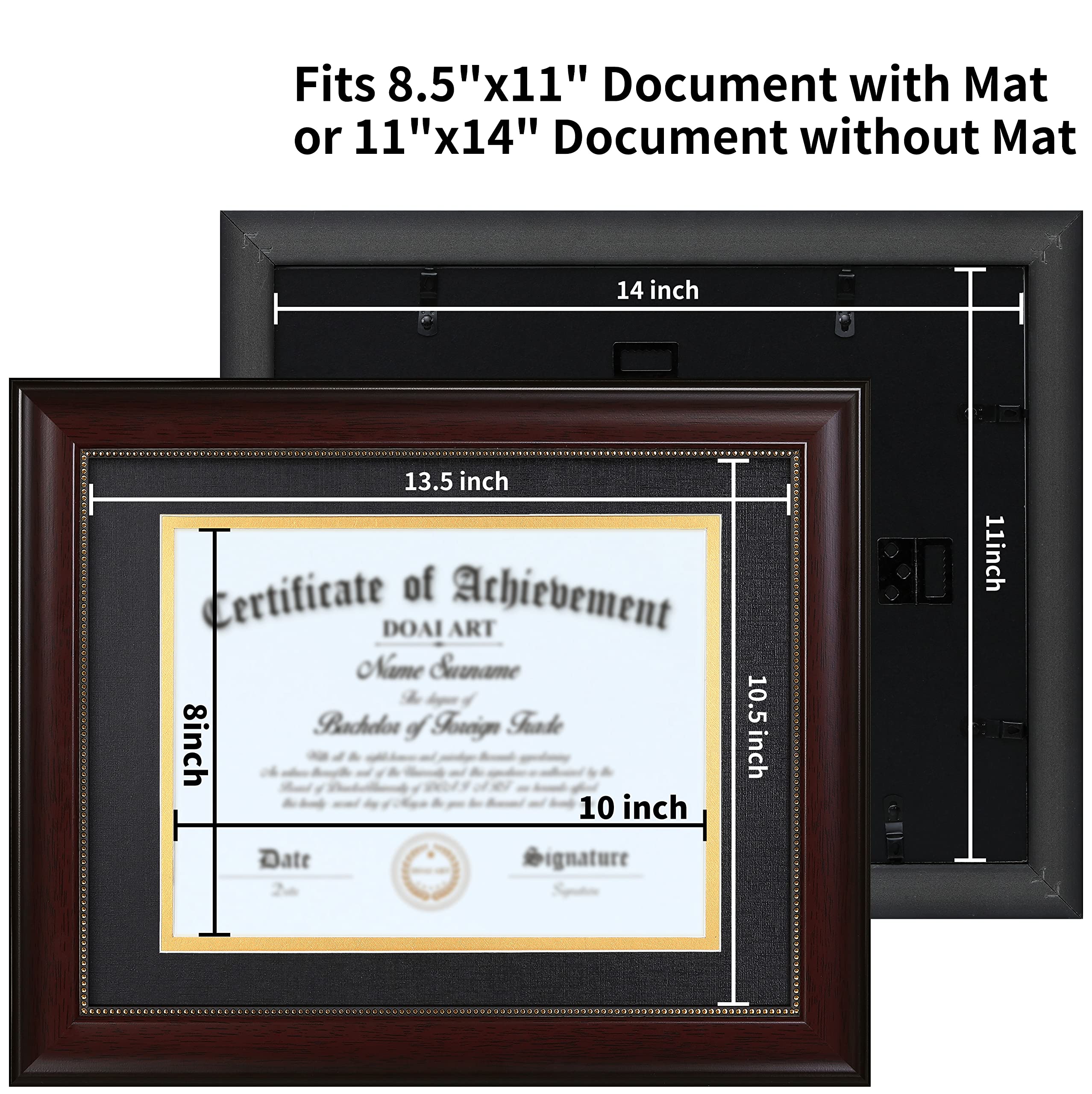 DOAI ART frame standing on desk with diploma, adding refined office decor