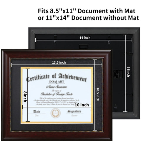 DOAI ART frame standing on desk with diploma, adding refined office decor