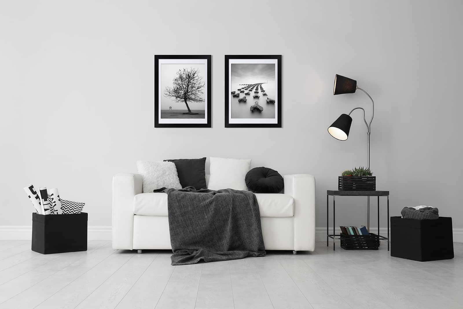 DOAI ART framed poster in living room providing polished focal point and decor balance
