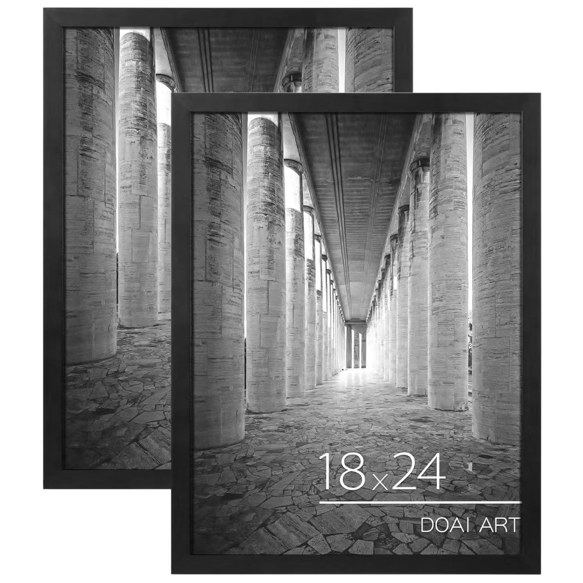DOAI ART front view black frame showing clean presentation benefit