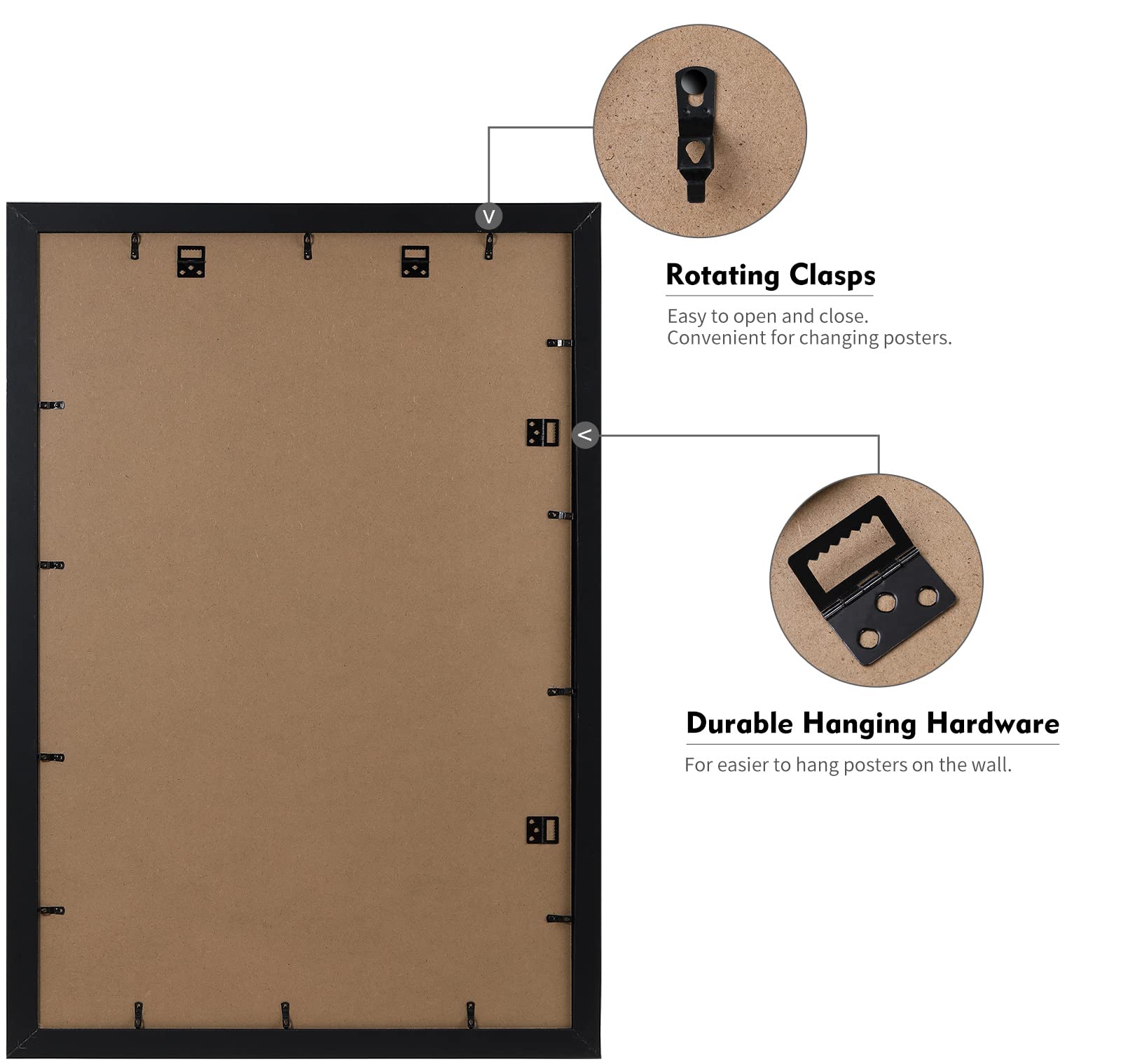 DOAI ART frame next to measuring tape showing scale and accurate sizing benefit