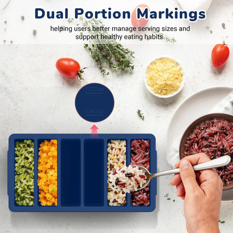 Doasuwish 1-cup and 2-cup filled with soup showing meal storage benefit