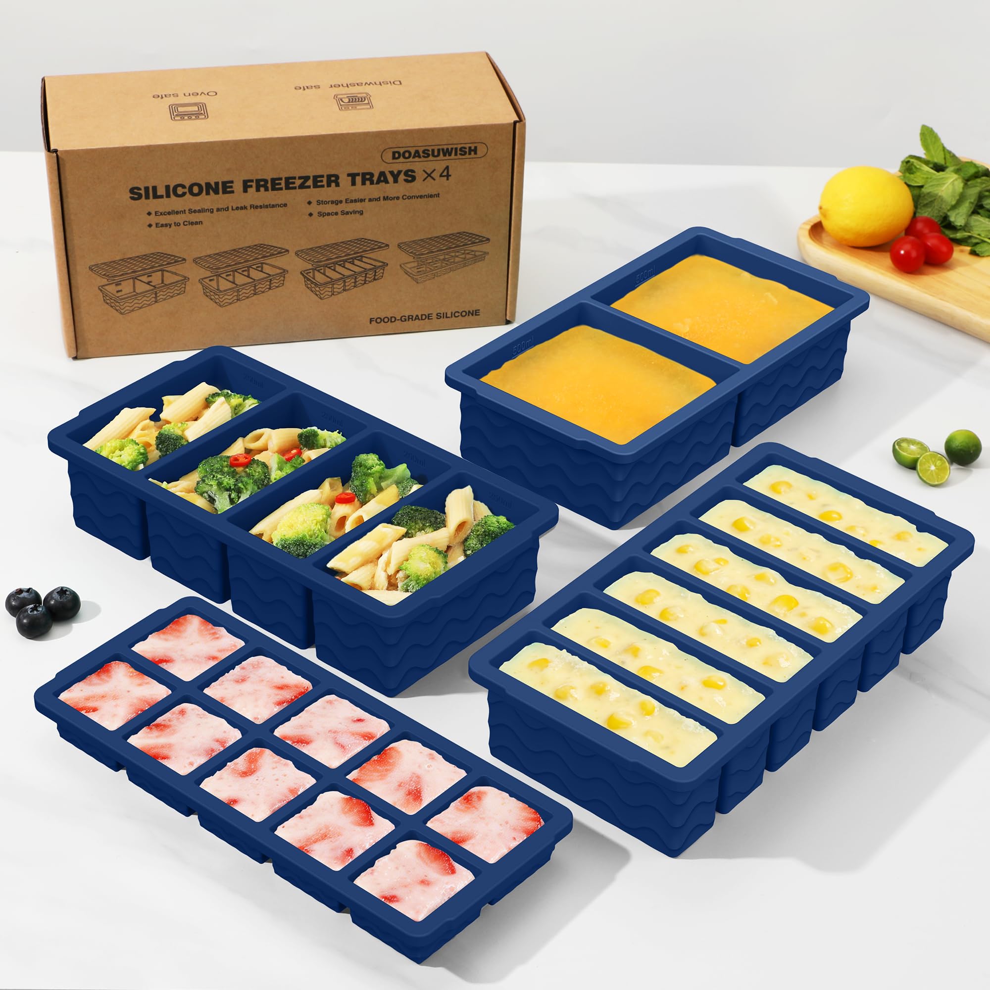 Doasuwish lids sealed airtight view showing leak-resistant freshness benefit