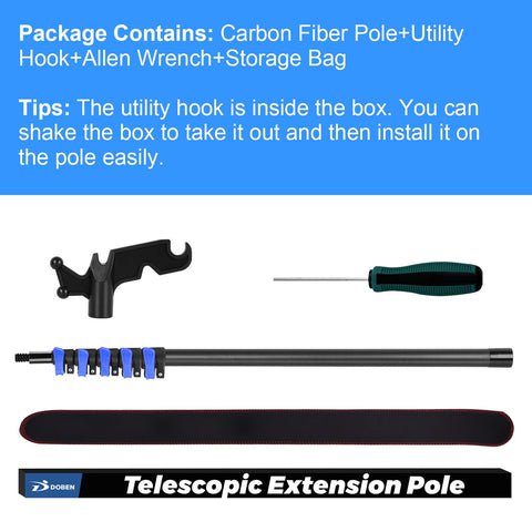 DOBEN pole guiding Christmas lights into place for ladder-free hanging