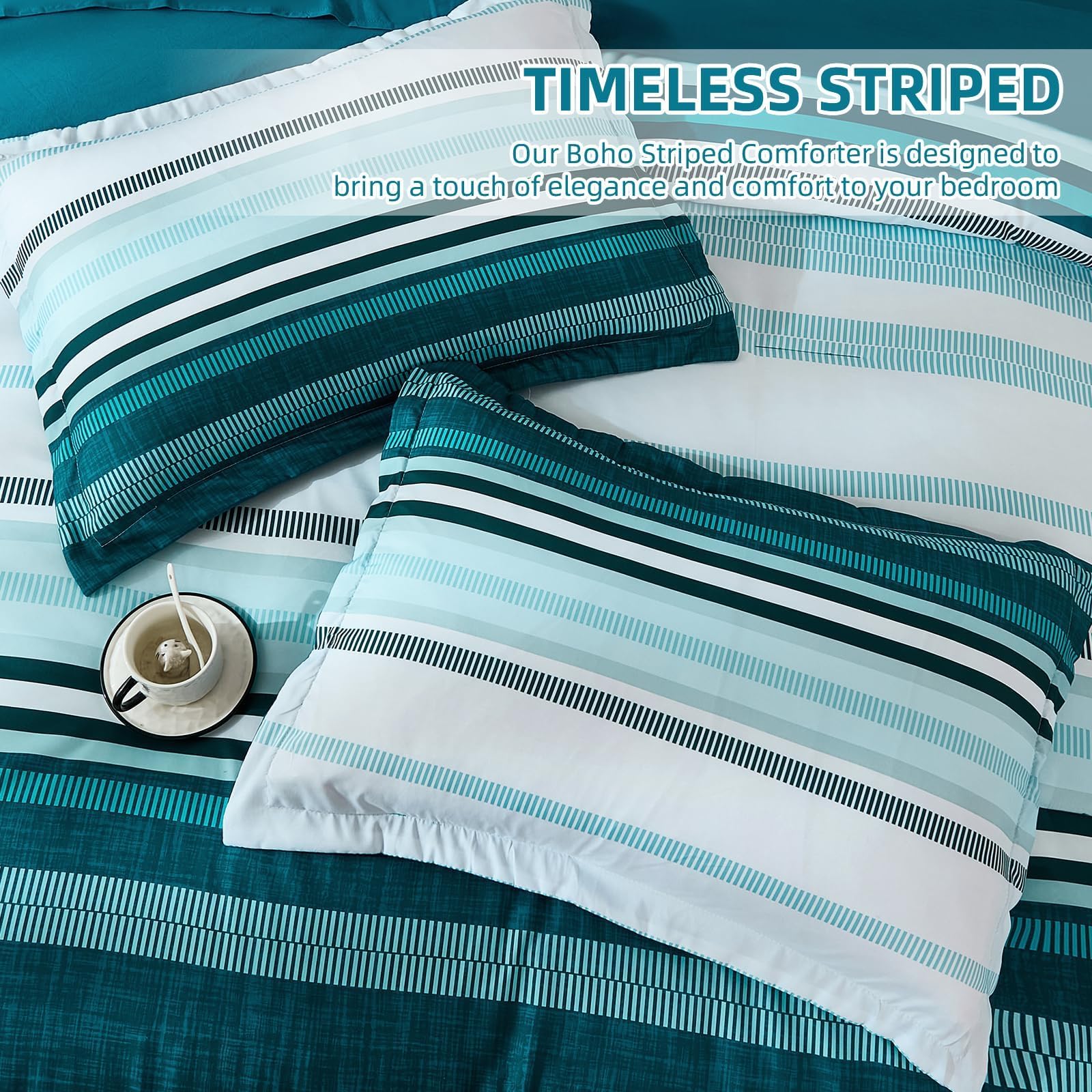 Dobuyly pillowcase and sham arrangement highlights easy envelope closure and tidy presentation