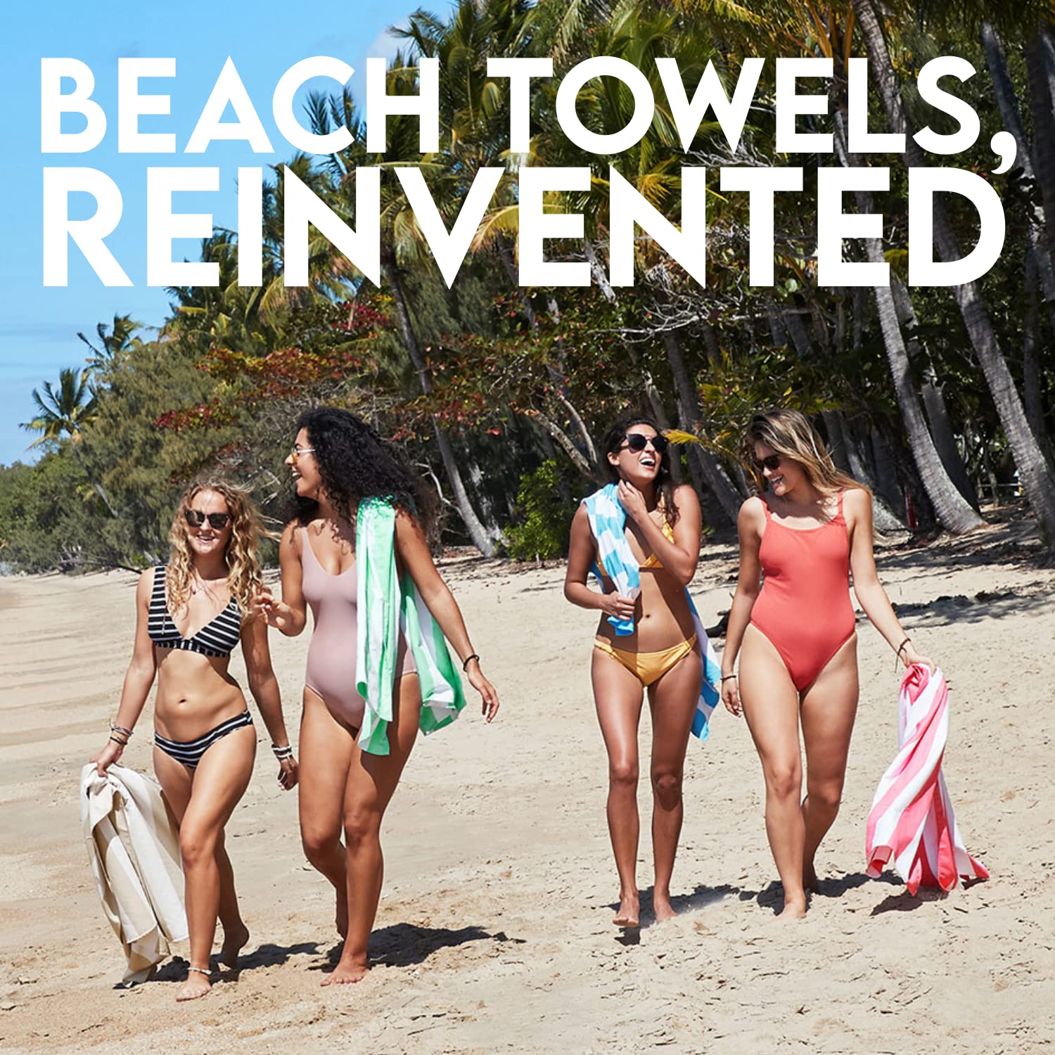 Dock & Bay towel absorbing water to show high absorbency and quick-dry benefit