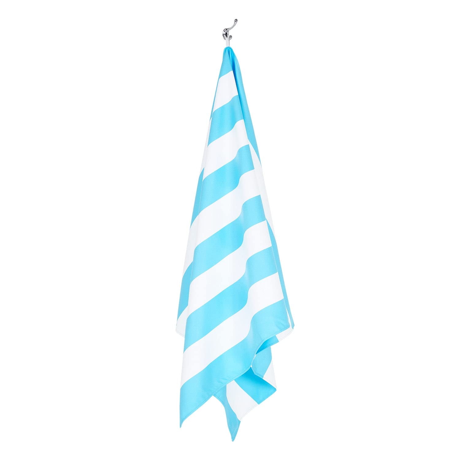 Dock & Bay towel beside water bottle demonstrating size scale