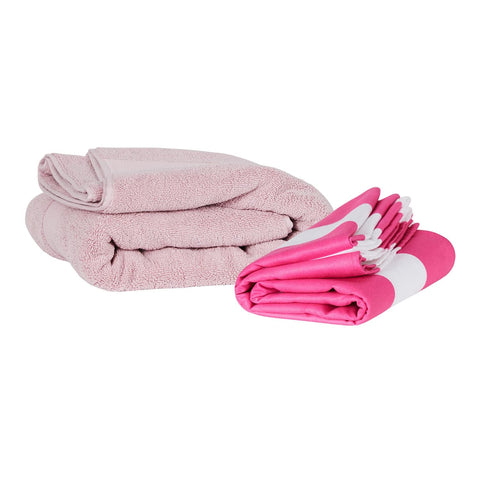 Dock & Bay towel draped by poolside showing quick drying and absorbent performance