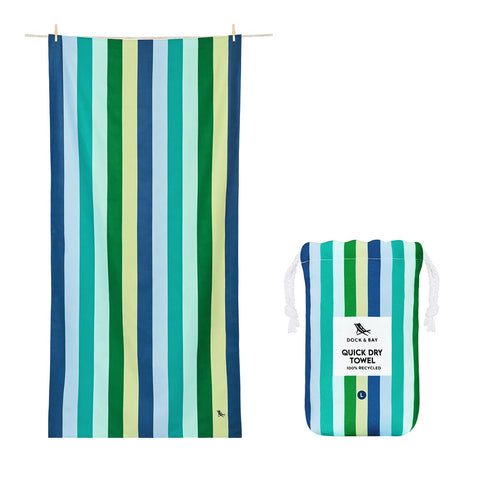 Dock & Bay folded towel front view showing compact portability and design