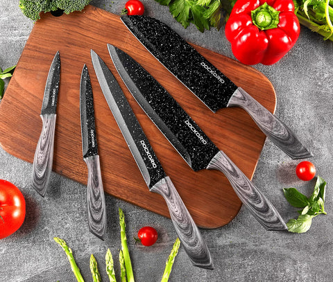 Dockorio close-up of ceramic-coated blade showing non-stick texture and durability