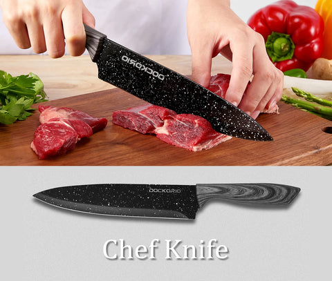 Dockorio steak knives on table illustrating elegant serving and clean presentation