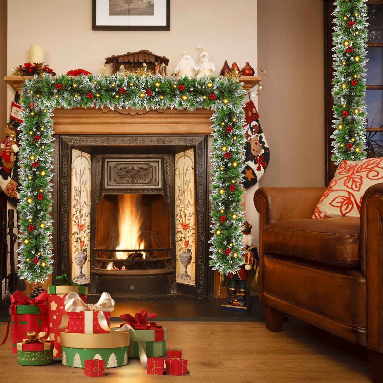 DoHome detailed LED light on garland demonstrating warm glow and cozy ambiance