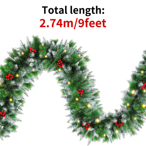 DoHome staircase wrapped garland showing easy installation and elegant drape