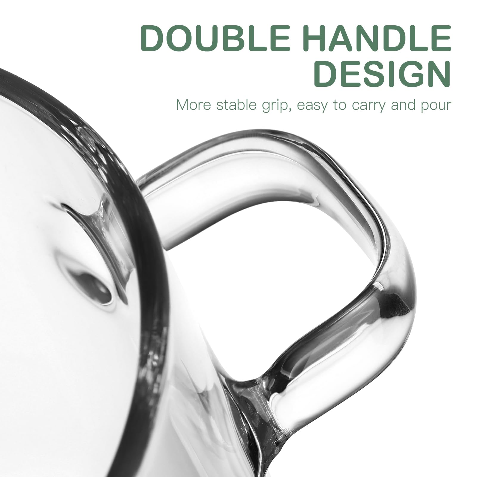 DOITOOL size comparison next to measuring cup to show 1.9L capacity benefit