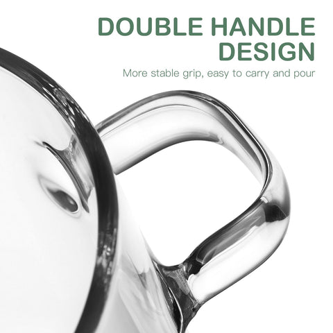 DOITOOL size comparison next to measuring cup to show 1.9L capacity benefit